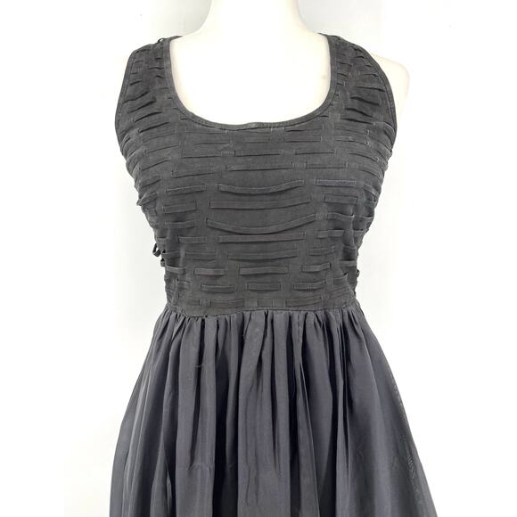 Kenneth Cole New York Dresses & Skirts - Kenneth Cole NY Black Parsk Leather Silk Maxi Dress‎ S Vintage Sleeveless